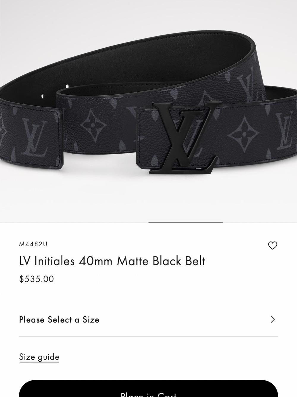 AUTHENTIC Men’s Louis Vuitton Black CE.LV 40 M.ECLI.BL.MA.95